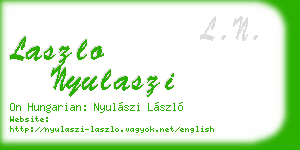 laszlo nyulaszi business card
